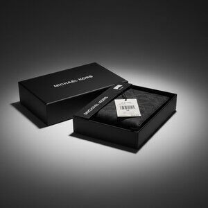 Michael Kors Men's Black Jet Leather Bifold Wallet Card Case NWT One Size 98